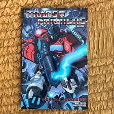 The Transformers Vol. 1: For All Mankind TPB (IDW) OUT OF PRINT picture