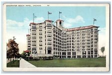 Chicago Illinois Postcard Edgewater Beach Hotel North Shore 1924 Vintage Antique picture