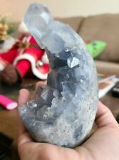 Celestite Cluster Crystal Stone Light Blue Calming Almost 2 Lb Huge Gorgeous picture