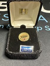 Amtrak  Employee 1/10 10K GOLD 5 Years of Service Lapel Tie Pin with Ruby RARE picture