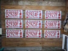 2005 Alabama Lot of 9 Expired Fire Fighter License Plate Auto Tags 92928F picture