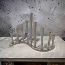 Modernist Menorah Polished Aluminum Tubes Wavy picture