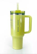Stanley X Starbucks 2024 Summer Exclusive Lime Green Shimmer 40oz Tumbler picture