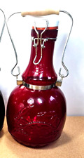 Red 67.6 Fluid Oz. Growler w/large embossed Crab and handle Benjamin Arthur 2008 picture