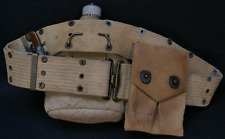 WWI US Army M1910 Pistol Belt AGM Co Canteen + Cover MILLS M1911 May 1911 Pouch picture