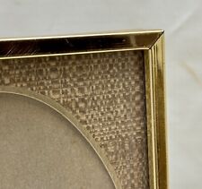 Vintage Mid-Century Gold Picture Frame w/Basket Weave Matte picture