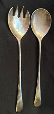 Vintage Silver Plate ITALY Salad Serving Spoon And Fork EUC picture