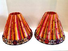Vintage Boho Shabby Sheek Hippie Lamps Shades Lot of 2 picture