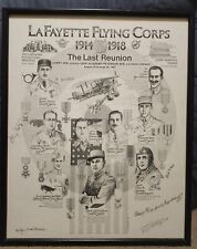 LAFAYETTE FLYING CORPS 1914-1918 THE LAST REUNION POSTER SIGNED picture