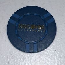 Vintage discover credit card poker chip leadership award blue coin token RARE picture