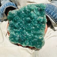 5.72LB Natural Green Fluorite Sheet Crystal Mineral Specimen Repair 2600g picture