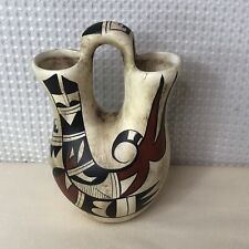Vintage Native American Wedding Vase Acoma Hand Painted Signed picture