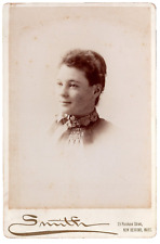 NEW BEDFORD MA c1888 Victorian Young Woman No ID Cabinet Card by SMITH picture