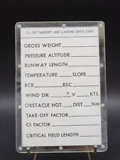 Vintage C 130 Take Off And Landing Data Card C. 1960s picture