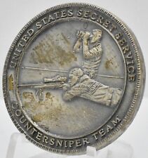 Secret Service Counter Sniper Team Vintage Silver Version Challenge Coin picture