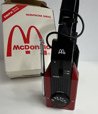 Vintage ~ Working NOS McDonalds AM/FM Headphone Radio in original box ~ RARE picture