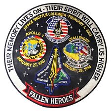 NASA 12” Rare  FALLEN HEROES Commemorative In Memory Astronauts Patch Challenger picture