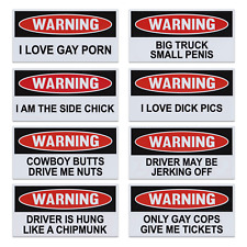 Funny Warning Magnet Set, Pranks and Practical Jokes, Set of 8 Magnets, 6