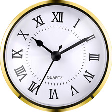 Hicarer 3-1/2 Inch (90 Mm) Quartz Clock Fit-Up/Insert with Roman Numeral, Quartz picture