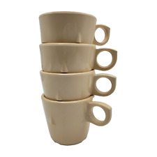Adcraft Melamine Heavy Duty Coffee Cup Tea Mug Restaurant Ware Set of 4 Beige picture
