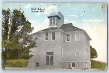 Strum Wisconsin WI Postcard High School Exterior Building c1910 Vintage Antique picture
