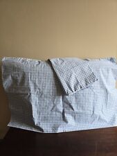 VTG Set Of 2 Westpoint Stevens Blue Checkered Percale Standard Pillowcases picture