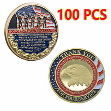 100PCS Military Challenge Coin Thank You for Your Service Appreciation Veteran picture