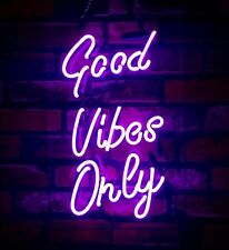 New Good Vibes Only Purple Neon Sign 14