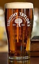 4 Timothy Taylor Beer 20oz Tulip Pint Glasses Brand New Stock Pub Man Cave  picture