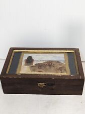 Old Antique Pick Me Up Wooden Box Hand Painted -  picture