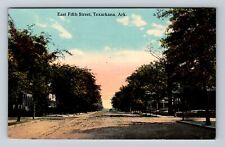 Texarkana AR-Arkansas, East Fifth Street Scenic View, Antique, Vintage Postcard picture