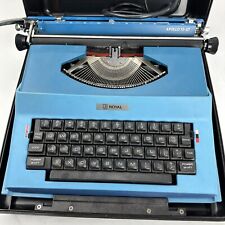 Royal Litton Apollo 12-GT Blue Vintage Electric Typewriter w/ Case Works picture