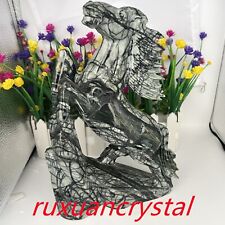 8.8LB Natural Yushu Stone Quartz Hand Carved Horse skull Crystal  healing1pc picture
