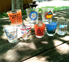 8 Vintage Barware Travel Souvenir Shot Glass Glasses VA WV GA SC picture