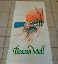 Vintage Advertising BEACH TOWEL Seashells Beacon Mall Vibrant Colors Ocean Sea picture