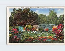 Postcard Flower Gardens ET Bedford Estate Westport Connecticut USA picture