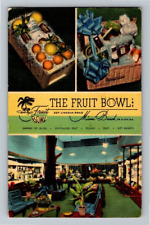 1940'S. THE FRUIT BOWL. MIAMI BEACH, FLORIDA. POSTCARD JJ14 picture