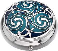 Celtic Lands by Sea Gems ENAMELED Triskelion Decorative Metallic Pill Box picture