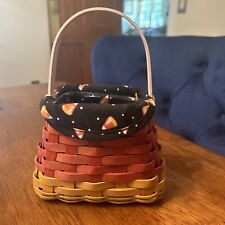 Longaberger 2010 HALLOWEEN CANDY CORN Basket, Liner & Protector picture