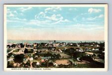 Titusville FL-Florida, Birds Eye View over Titusville, Antique Vintage Postcard picture