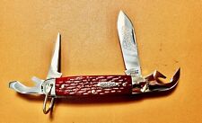 Vintage 1999 Robeson ShurEdge 642214 Scout - Camp Knife Red - Mint Condition picture