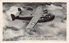 RPPC Consolidated Coronado PB2Y Navy Military Aviation Plane Photo Postcard D40 picture