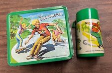 VINTAGE THE SKATEBOARDER METAL LUNCHBOX and THERMOS 1977 Aladdin Industries picture