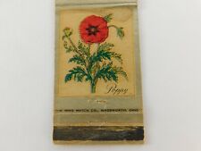 Poppy Flower Floral Vintage Matchbook Cover picture