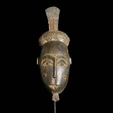 African Tribal Wood masks Hand Carved Art Face Mask African Guro Baule -8007 picture