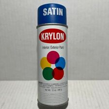 Krylon Interior/Exterior Satin 3513 True Blue Spray Paint 1991 Vintage picture