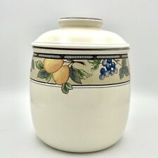 Vntg Mikasa Intaglio Canister Garden Harvest CAC29 Rubber Seal 8” picture