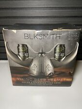 NEW BLKSMITH Viking Beer Drinking Helmet Black Holds Two Standard 12 Oz Cans picture