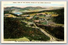 Aerial View of the Central Range of Green Mountains. Vermont Vintage Postcard picture
