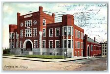 1910 Armory Building Street View Portland Maine ME Posted Antique Postcard picture
